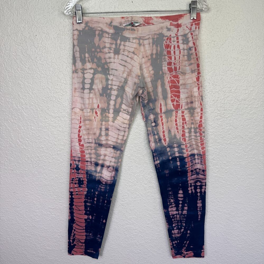 Hard Tail Forever Y2K Pants Womens Medium Tie Dye Low Rise Crop Cotton Lycra